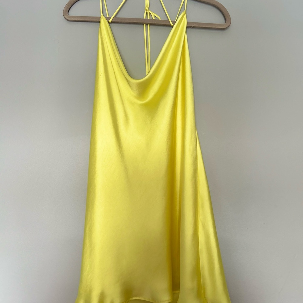 Zara Yellow Backless Dress